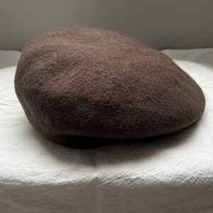 Vintage Scala wool flat cap in dark green